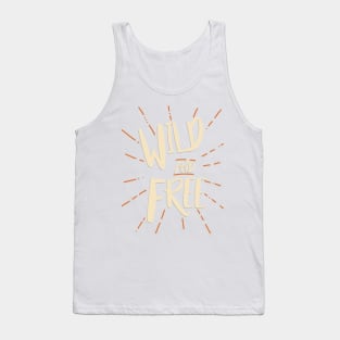 Wild and Free Quote Typography Tank Top